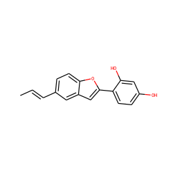 C/C=C/c1ccc2oc(-c3ccc(O)cc3O)cc2c1 ZINC000031159791