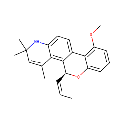 C/C=C\[C@@H]1Oc2cccc(OC)c2-c2ccc3c(c21)C(C)=CC(C)(C)N3 ZINC000013470819