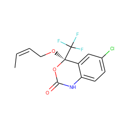 C/C=C\CO[C@@]1(C(F)(F)F)OC(=O)Nc2ccc(Cl)cc21 ZINC000034073616