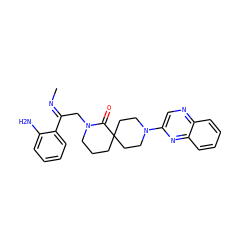 C/N=C(\CN1CCCC2(CCN(c3cnc4ccccc4n3)CC2)C1=O)c1ccccc1N ZINC000169694410