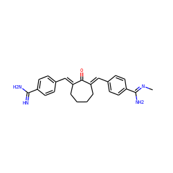 C/N=C(\N)c1ccc(/C=C2\CCCC/C(=C\c3ccc(C(=N)N)cc3)C2=O)cc1 ZINC000013803402