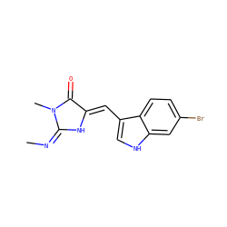 C/N=C1/N/C(=C\c2c[nH]c3cc(Br)ccc23)C(=O)N1C ZINC000013371045