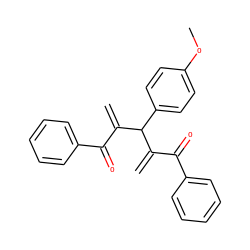 C=C(C(=O)c1ccccc1)C(C(=C)C(=O)c1ccccc1)c1ccc(OC)cc1 ZINC000002276076