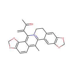 C=C(C(C)=O)c1c2c3c(ccc2c(C)c2[n+]1CCc1cc4c(cc1-2)OCO4)OCO3 ZINC000205811238