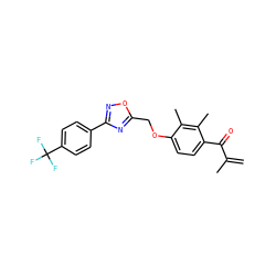 C=C(C)C(=O)c1ccc(OCc2nc(-c3ccc(C(F)(F)F)cc3)no2)c(C)c1C ZINC000045259647