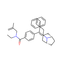 C=C(C)CN(CC)C(=O)c1ccc(C(=C2C[C@@H]3CC[C@H](C2)N3CCc2ccccc2)c2ccccc2)cc1 ZINC000026190178