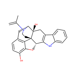 C=C(C)N1CC[C@]23c4c5ccc(O)c4O[C@H]2c2[nH]c4ccccc4c2C[C@@]3(O)[C@H]1C5 ZINC000100880115