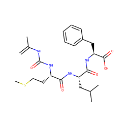 C=C(C)NC(=O)N[C@@H](CCSC)C(=O)N[C@@H](CC(C)C)C(=O)N[C@@H](Cc1ccccc1)C(=O)O ZINC000013746821