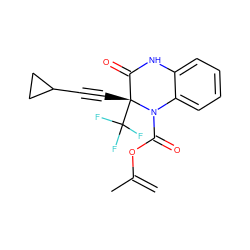 C=C(C)OC(=O)N1c2ccccc2NC(=O)[C@@]1(C#CC1CC1)C(F)(F)F ZINC000002008765
