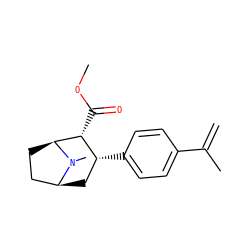 C=C(C)c1ccc([C@@H]2C[C@H]3CC[C@@H]([C@@H]2C(=O)OC)N3C)cc1 ZINC000036271138