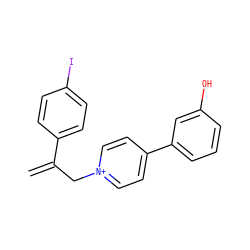C=C(C[n+]1ccc(-c2cccc(O)c2)cc1)c1ccc(I)cc1 ZINC000029135053