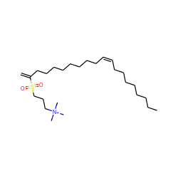 C=C(CCCCCCCC/C=C\CCCCCCCC)S(=O)(=O)CCC[N+](C)(C)C ZINC000473108580
