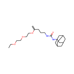 C=C(CCCNC(=O)NC12CC3CC(CC(C3)C1)C2)OCCOCCOCC ZINC000084652560