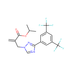 C=C(Cn1cnc(-c2cc(C(F)(F)F)cc(C(F)(F)F)c2)n1)C(=O)OC(C)C ZINC000220406894