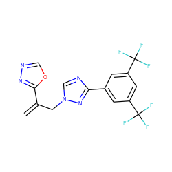 C=C(Cn1cnc(-c2cc(C(F)(F)F)cc(C(F)(F)F)c2)n1)c1nnco1 ZINC000224229159