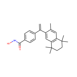 C=C(c1ccc(C(=O)NO)cc1)c1cc2c(cc1C)C(C)(C)CCC2(C)C ZINC000096908149