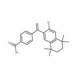 C=C(c1ccc(C(=O)O)cc1)c1cc2c(cc1Br)C(C)(C)CCC2(C)C ZINC000013738455