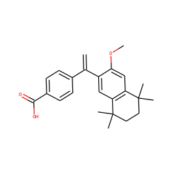 C=C(c1ccc(C(=O)O)cc1)c1cc2c(cc1OC)C(C)(C)CCC2(C)C ZINC000013738457