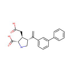 C=C(c1cccc(-c2ccccc2)c1)[C@@H]1CN[C@H](C(=O)O)[C@H]1CC(=O)O ZINC000013758422
