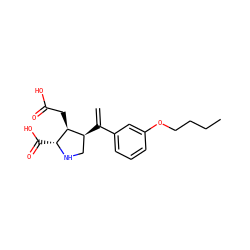 C=C(c1cccc(OCCCC)c1)[C@H]1CN[C@H](C(=O)O)[C@H]1CC(=O)O ZINC000013758394