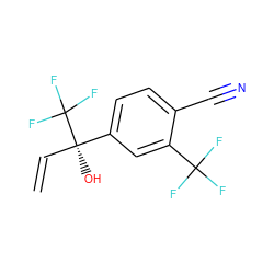 C=C[C@](O)(c1ccc(C#N)c(C(F)(F)F)c1)C(F)(F)F ZINC000653863952