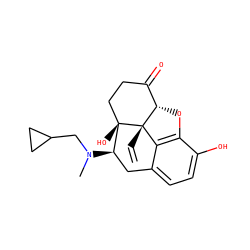 C=C[C@]12c3c4ccc(O)c3O[C@H]1C(=O)CC[C@@]2(O)[C@H](N(C)CC1CC1)C4 ZINC000045385945