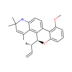 C=C[C@H](C)[C@@H]1Oc2cccc(OC)c2-c2ccc3c(c21)C(C)=CC(C)(C)N3 ZINC000029415347