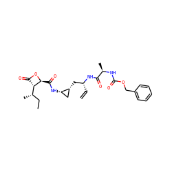 C=C[C@H](C[C@@H]1C[C@@H]1NC(=O)[C@@H]1OC(=O)[C@H]1[C@@H](C)CC)NC(=O)[C@@H](C)NC(=O)OCc1ccccc1 ZINC000095588557