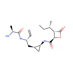 C=C[C@H](C[C@@H]1C[C@@H]1NC(=O)[C@@H]1OC(=O)[C@H]1[C@@H](C)CC)NC(=O)[C@H](C)N ZINC000095590030