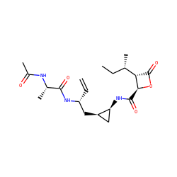 C=C[C@H](C[C@@H]1C[C@@H]1NC(=O)[C@@H]1OC(=O)[C@H]1[C@@H](C)CC)NC(=O)[C@H](C)NC(C)=O ZINC000095591593