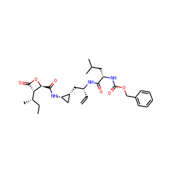 C=C[C@H](C[C@@H]1C[C@@H]1NC(=O)[C@@H]1OC(=O)[C@H]1[C@@H](C)CC)NC(=O)[C@H](CC(C)C)NC(=O)OCc1ccccc1 ZINC000095587268