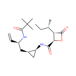 C=C[C@H](C[C@@H]1C[C@@H]1NC(=O)[C@@H]1OC(=O)[C@H]1[C@@H](C)CC)NC(=O)C(C)(C)C ZINC000095592766