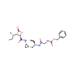 C=C[C@H](C[C@@H]1C[C@@H]1NC(=O)[C@@H]1OC(=O)[C@H]1[C@@H](C)CC)NC(=O)CNC(=O)OCc1ccccc1 ZINC000095592691