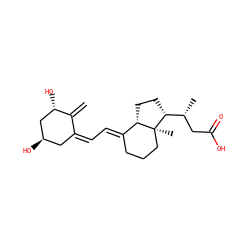 C=C1/C(=C\C=C2/CCC[C@@]3(C)[C@H]2CC[C@@H]3[C@H](C)CC(=O)O)C[C@@H](O)C[C@@H]1O ZINC000038791535