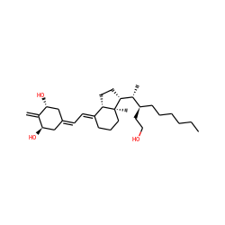 C=C1[C@H](O)CC(=C/C=C2\CCC[C@@]3(C)[C@H]2CC[C@@H]3[C@H](C)[C@H](CCO)CCCCCC)C[C@H]1O ZINC000263620625