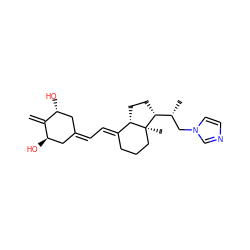 C=C1[C@H](O)CC(=C/C=C2\CCC[C@@]3(C)[C@H]2CC[C@@H]3[C@H](C)Cn2ccnc2)C[C@H]1O ZINC000200538459