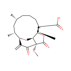 C=C1C(=O)[C@]2(OC)C(=O)O[C@@]34C[C@H](C)C(C(=O)O)=C[C@@H]3CCC[C@@H](C)C[C@@H](C)[C@H]1O[C@H]24 ZINC000003941065