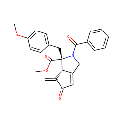 C=C1C(=O)C=C2CN(C(=O)c3ccccc3)[C@@](Cc3ccc(OC)cc3)(C(=O)OC)[C@@H]12 ZINC000006145763