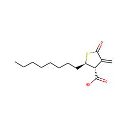 C=C1C(=O)S[C@H](CCCCCCCC)[C@H]1C(=O)O ZINC000044419235