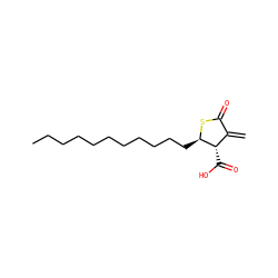 C=C1C(=O)S[C@H](CCCCCCCCCCC)[C@H]1C(=O)O ZINC000044430895