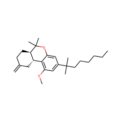 C=C1CC[C@@H]2[C@@H](C1)c1c(OC)cc(C(C)(C)CCCCCC)cc1OC2(C)C ZINC000013675379