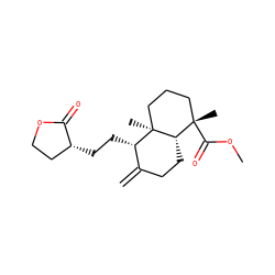 C=C1CC[C@H]2[C@@](C)(C(=O)OC)CCC[C@]2(C)[C@H]1CC[C@@H]1CCOC1=O ZINC000013780198