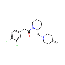C=C1CCN(C[C@H]2CCCCN2C(=O)Cc2ccc(Cl)c(Cl)c2)CC1 ZINC000013449231