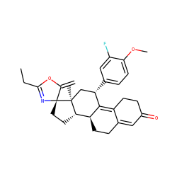 C=C1OC(CC)=N[C@]12CC[C@H]1[C@@H]3CCC4=CC(=O)CCC4=C3[C@@H](c3ccc(OC)c(F)c3)C[C@@]12C ZINC000028954913
