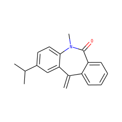 C=C1c2ccccc2C(=O)N(C)c2ccc(C(C)C)cc21 ZINC000095555289