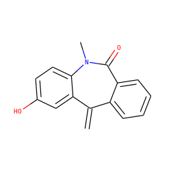 C=C1c2ccccc2C(=O)N(C)c2ccc(O)cc21 ZINC000095557279