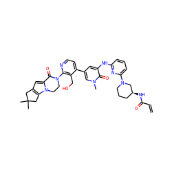 C=CC(=O)N[C@H]1CCCN(c2cccc(Nc3cc(-c4ccnc(N5CCn6c(cc7c6CC(C)(C)C7)C5=O)c4CO)cn(C)c3=O)n2)C1 ZINC001772604671