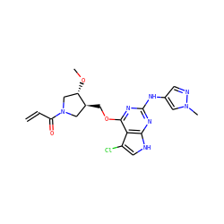 C=CC(=O)N1C[C@H](COc2nc(Nc3cnn(C)c3)nc3[nH]cc(Cl)c23)[C@@H](OC)C1 ZINC000204947687
