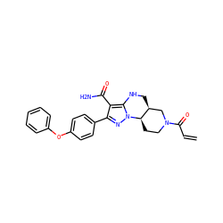 C=CC(=O)N1CC[C@@H]2[C@@H](CNc3c(C(N)=O)c(-c4ccc(Oc5ccccc5)cc4)nn32)C1 ZINC001772612742