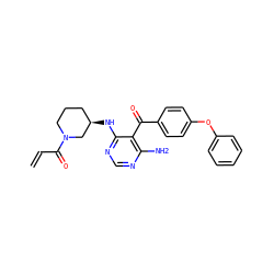 C=CC(=O)N1CCC[C@@H](Nc2ncnc(N)c2C(=O)c2ccc(Oc3ccccc3)cc2)C1 ZINC000653831410
